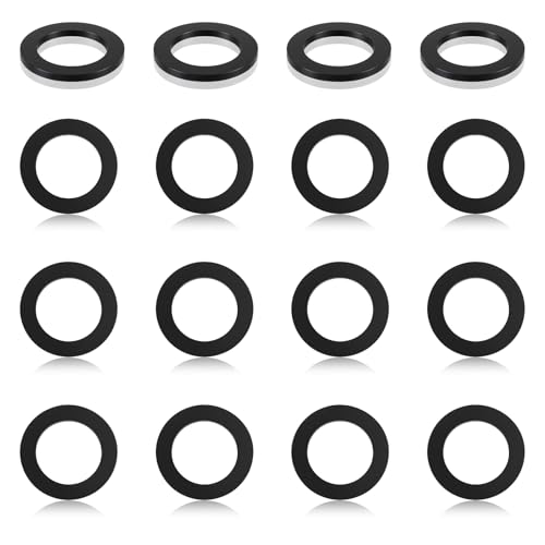 16 Stück Gummi Unterlegscheiben, 25 mm Brauseschlauch Unterlegscheiben Schlauch Dichtung Flachgummidichtungen Runde Wasserhahn Anschluss Dichtungsringe für Wasserhähne Brauseschlauch (Schwarz) von Gtziqa
