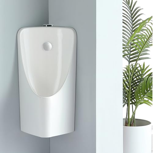 Gtzly Urinal, Eck-Urinale for MäNner, Auslaufsicher, Top-Sensor-Design, Keramik-Urinale, Smart-Sensor, Auslaufsicheres Nacht-Urinal for MäNner-Badezimmer von Gtzly