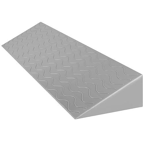 Rollstuhlrampe, Türschwellenrampen, tragbare Schwellenrampen, Bordsteinrampe für Kehrrobotertüren im Innenbereich, rutschfeste, solide Türschwellen-Rollstuhlrampe, schneidbar (Color : Grau, Size : 1 von Gtzly