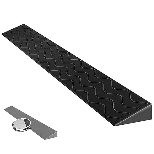 Tragbare Schwellenrampen, Türschwellenrampen, Rollstuhlrampe Tragbare Innen-Kehrroboter-Türschwellenrampe, 1 Cm - 10,5 Cm Hohe, Rutschfeste, Solide Bordsteinrampe ( Color : Negro , Size : 100x10x3cm/3 von Gtzly
