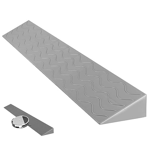 Tragbare Schwellenrampen, Türschwellenrampen, Rollstuhlrampe Tragbare Innen-Kehrroboter-Türschwellenrampe, 1 cm - 10,5 cm Hohe, rutschfeste, Solide Bordsteinrampe (Color : Grau, Size : 100x12x5cm/39 von Gtzly