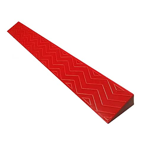 Türschwellenrampen, Tragbare Schwellenrampen, Rollstuhlrampe Tragbare Bordsteinrampe Für Kehrrobotertüren im Innenbereich, Rutschfeste, Solide Türschwellen-Rollstuhlrampe, Schneidbar ( Color : Red , S von Gtzly