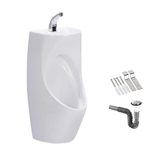 Urinal, Urinale for MäNner, Auslaufsicher, mit Waschbecken und Wasserhahn, Keramik-Urinal, Haushalts-/Gewerbe-Urinal for MäNner und Erwachsene, Badezimmertoilette, SanitäRkeramik for MäNner, Kneipe von Gtzly