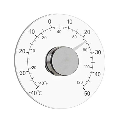 GuDoQi Außenthermometer Fensterscheibe, Aussenthermometer Fahrenheit/Celsius Grad, Batterieloses, Transparentes Zifferblatt, Wetter Thermometer, Genaue Messwerte für Zuhause, Büro, Terrasse von GuDoQi