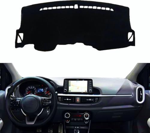 GuGuoZZ Auto Armaturenbrett-Abdeckung für Kia Picanto X-line Morning 2018 Anti-UV Armaturenbrett-Abdeckung Pad Teppich Armaturenbrett Abdeckung Pad von GuGuoZZ