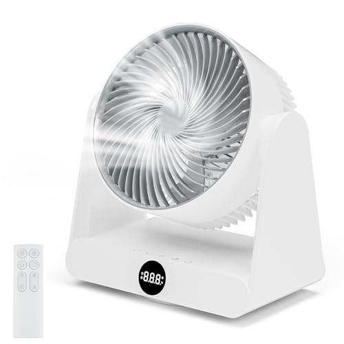 GuKKK Ventilator Leise, Tischventilator 28 DB, Starker Ventilator mit Fernbedienung, 3D Turbo-Luftzirkulator, 12-Geschwindigstufe 12H Timer, 90° verstellbar Neigungswinkel Turbo-Luftzirkulator GuKKK Ventilator Leise, Tischventilator 28 DB, Starker Ventilator mit Fernbedienung, 3D Turbo-Luftzirkulator, 12-Geschwindigstufe 12H Timer, 90° verstellbar Neigungswinkel Turbo-Luftzirkulator von GuKKK