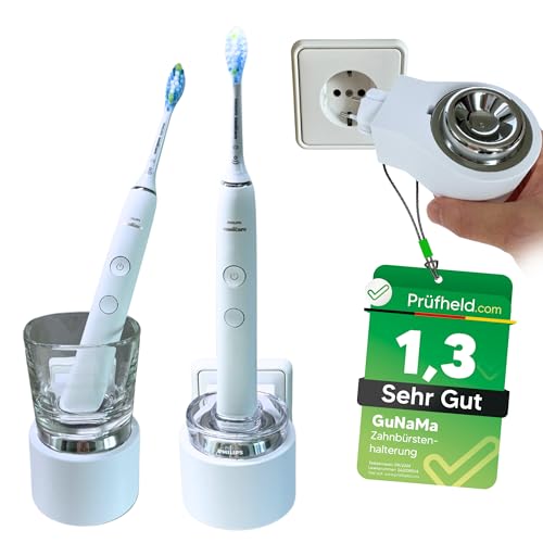 GuNaMa kabellose Steckdosen Zahnbürstenhalterung kompatibel mit Philips Sonicare DiamondClean elektrische Zahnbürsten, Zahnbürstenhalter,Zahnbürste Halterung für Steckdose,Zahn Bürste Halter kabellos von GuNaMa