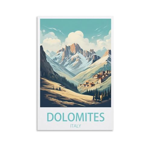 GuYaNa Sella Ronda Dolomites Vintage-Reiseposter Landschaft, 60 x 90 cm, Leinwand-Kunstdruck, Gemälde für Wanddekoration, Wohnzimmer, Schlafzimmer GuYaNa Sella Ronda Dolomites Vintage-Reiseposter Landschaft, 60 x 90 cm, Leinwand-Kunstdruck, Gemälde für Wanddekoration, Wohnzimmer, Schlafzimmer von GuyAna