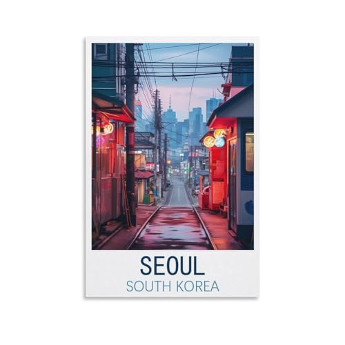 GuYaNa Seoul Südkorea Vintage-Reiseposter, 50 x 75 cm, Leinwand-Kunstdruck, Gemälde für Wanddekoration, Wohnzimmer, Schlafzimmer GuYaNa Seoul Südkorea Vintage-Reiseposter, 50 x 75 cm, Leinwand-Kunstdruck, Gemälde für Wanddekoration, Wohnzimmer, Schlafzimmer von GuyAna