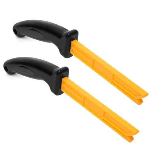 1/2 Stück Holzbearbeitungs-Pushstick, konturierter Griff, eingebettet zum Schieben von Vorräten durch Tischsägen, Fräsen, Tischformen, Magnet, Holzbearbeitungsschieber von Guaber