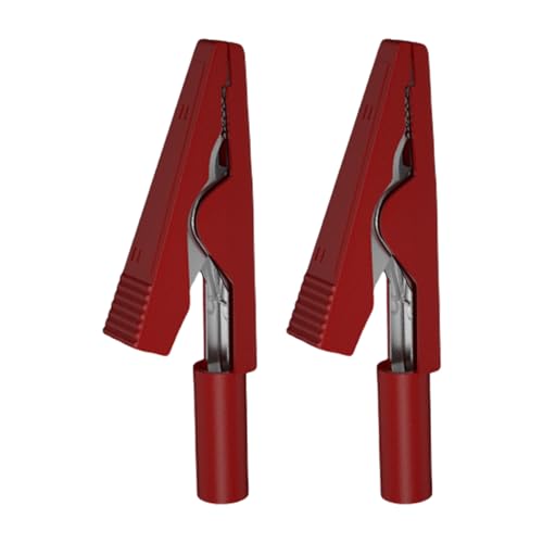 2 stabile 2 mm Bananenbuchsen-Krokodilklemmen, Bananenstecker, Krokodilklemme für Labor, elektrische Reparatur, Anwendung, widerstandsfähige Klemmen 2 stabile 2 mm Bananenbuchsen-Krokodilklemmen, Bananenstecker, Krokodilklemme für Labor, elektrische Reparatur, Anwendung, widerstandsfähige Klemmen von Guaber