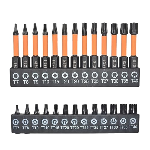 26 Pack Kopfschraubendreher Bit Sechse Sechs Shank Steel Security Tool Manipuliertes MAGNETE SCHRAUBERDRIVER HOLDBUCHE von Guaber