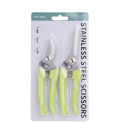 2pcs Gartenschnellschere Bypass Schnitt Gerade Schere Anlagen Trimmer Handwerkzeug Edelstahl Pflaumen von Guaber