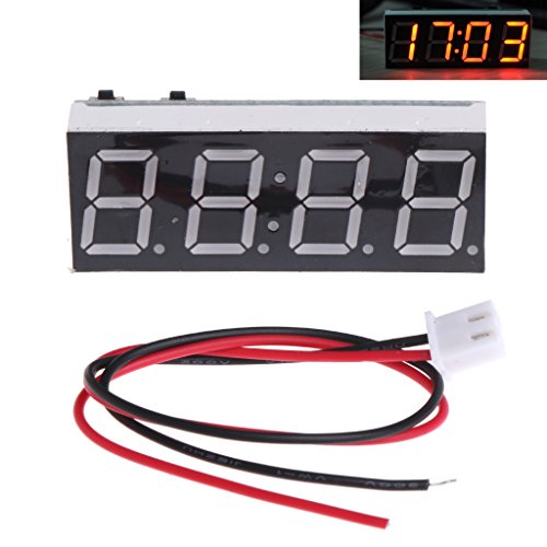 3 In 1 Auto Thermometern Voltmeter Gauge Elektronische Uhr 12 V 5-24V Auto Elektronik Zubehör Leicht Staubdes Digitald Digital Display Voltmeter Leuchten von Guaber