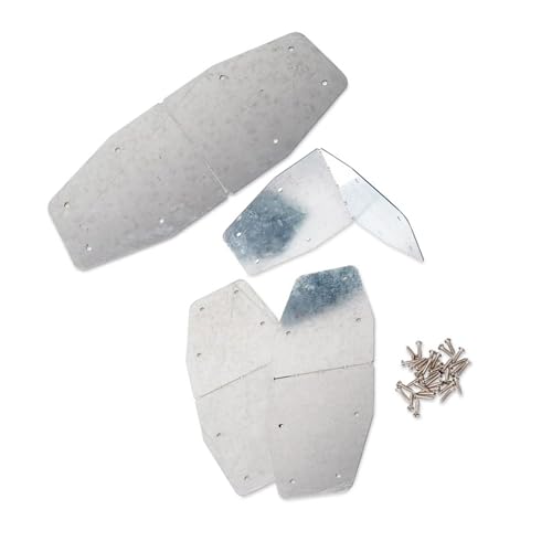 4 x Metall-Regalhalterungen, Verbindungsstücke für Gartenbett, L-förmige Eckstrebe für Parkmöbel von Guaber