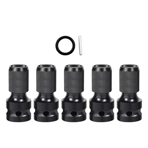 5 x 1/2-Zoll-Vierkantantrieb auf 1/4-Zoll-Sechskant-Adapter für Schlag-Ratschenschlüssel, Schnellspanner, kompatible Elektrowerkzeug-Schraubenschlüssel, Konverter 5 x 1/2-Zoll-Vierkantantrieb auf 1/4-Zoll-Sechskant-Adapter für Schlag-Ratschenschlüssel, Schnellspanner, kompatible Elektrowerkzeug-Schraubenschlüssel, Konverter von Guaber