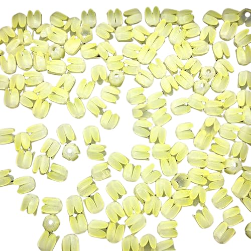 50 Stück Blumenperlen Acryl Blütenknospen Basteln Farbdruck Tulpen Bastelbedarf von Guaber