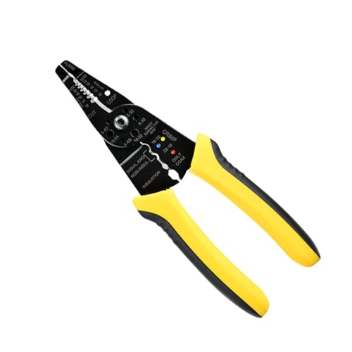 Abisolierzange, Karbonstahl, Schraubenschneider, Mehrzweck-Kabel-Crimp-Handwerkzeug für professionelle elektrische Aufgaben, Handwerkzeug von Guaber