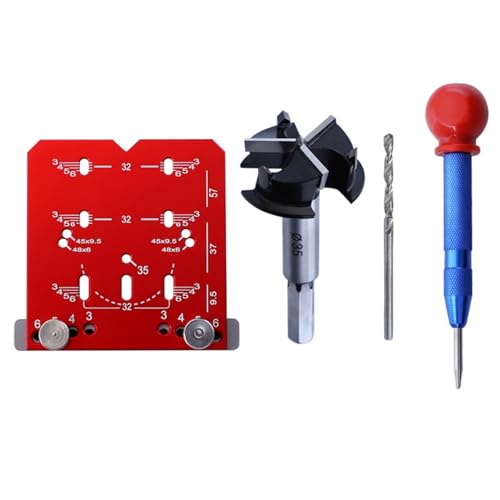 Aluminium Scharnier Jigs Mit Einstellbarem Kantenhandbuch Und Markierungsskala Für Die Des Tragbaren Holzbearbeitungswerkzeugs Hochfestigkeitsscharnier Ausrichtung Tool Für Schranktür von Guaber