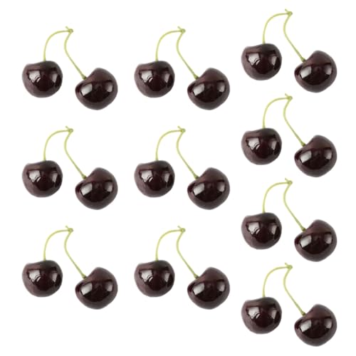 Guaber 10 Paar falsche Kirschen künstliche Dekorationen Simulationen Kirschen Obst Falsche Früchte Modell Küche Foto Guaber 10 Paar falsche Kirschen künstliche Dekorationen Simulationen Kirschen Obst Falsche Früchte Modell Küche Foto von Guaber