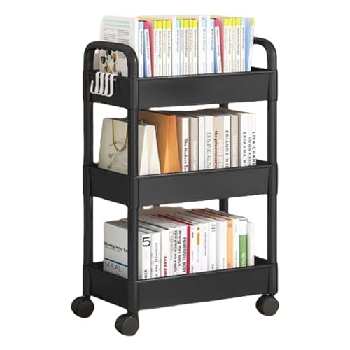 Guaber 3 Schicht Rolling Storage Cart Organisatoren Für Küchenbad Plastikregal Mit Rädern Mobile Rack Plastik Organisatoren Für Küche von Guaber