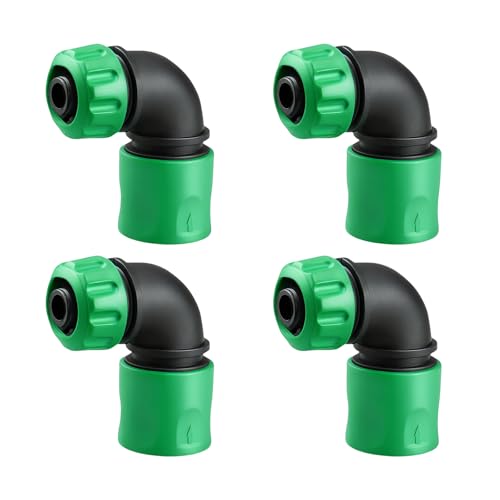 Guaber 4pcs/Pack Gartenschlauch Rechtwinkelte Adapter Schnellanschluss Absabt von Guaber