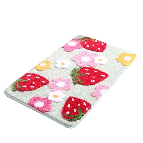 Guaber Erdbeer Badezimmer Teppiche Mikrofaser Badezimmerboden Teppich Sicheres Antislip Bodenbedeckung Für Familien Verwenden Maschinenwaschbar Teppich Guaber Erdbeer Badezimmer Teppiche Mikrofaser Badezimmerboden Teppich Sicheres Antislip Bodenbedeckung Für Familien Verwenden Maschinenwaschbar Teppich von Guaber
