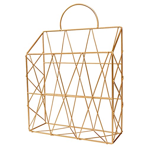 Guaber Exquisiter Zeitschriftenhalter aus Eisendraht, mit stabiler Aufhängehalterung, robuster Eisen-Aktenhalter, Wanddekoration, Metall-Buchstützen für Regale, dekorativ, strapazierfähig, Schwarz von Guaber