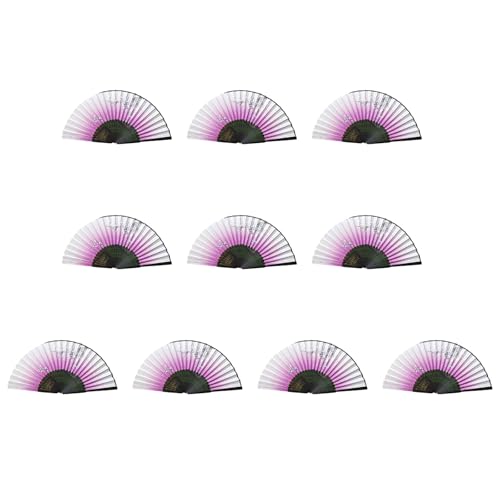 Guaber Faltfächer aus Bambus, traditioneller chinesischer Handventilator mit eleganten Schnitzereien für Kühlung und Dekoration, kulturelle Kunstdekorationen, 10 Stück Guaber Faltfächer aus Bambus, traditioneller chinesischer Handventilator mit eleganten Schnitzereien für Kühlung und Dekoration, kulturelle Kunstdekorationen, 10 Stück von Guaber