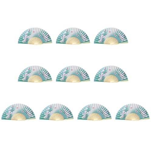 Guaber Faltfächer aus Bambus, traditioneller chinesischer Handventilator mit eleganten Schnitzereien für Kühlung und Dekoration, kulturelle Kunstdekorationen, 10 Stück Guaber Faltfächer aus Bambus, traditioneller chinesischer Handventilator mit eleganten Schnitzereien für Kühlung und Dekoration, kulturelle Kunstdekorationen, 10 Stück von Guaber