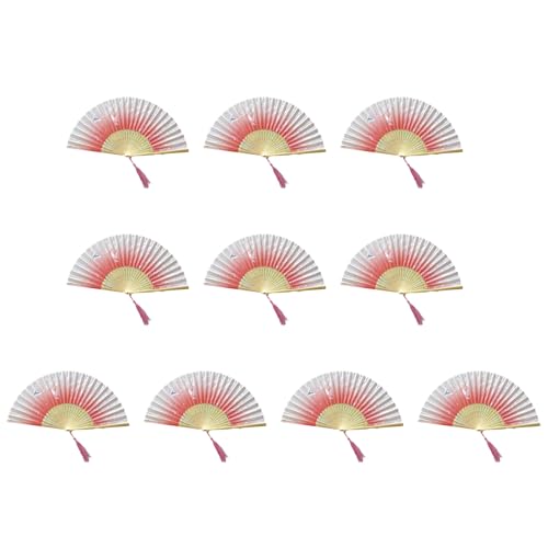 Guaber Faltfächer aus Bambus, traditioneller chinesischer Handventilator mit eleganten Schnitzereien für Kühlung und Dekoration, kulturelle Kunstdekorationen, 10 Stück Guaber Faltfächer aus Bambus, traditioneller chinesischer Handventilator mit eleganten Schnitzereien für Kühlung und Dekoration, kulturelle Kunstdekorationen, 10 Stück von Guaber