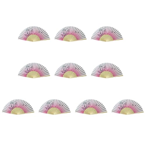 Guaber Faltfächer aus Bambus, traditioneller chinesischer Handventilator mit eleganten Schnitzereien für Kühlung und Dekoration, kulturelle Kunstdekorationen, 10 Stück Guaber Faltfächer aus Bambus, traditioneller chinesischer Handventilator mit eleganten Schnitzereien für Kühlung und Dekoration, kulturelle Kunstdekorationen, 10 Stück von Guaber