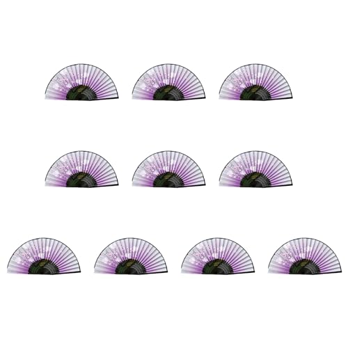 Guaber Faltfächer aus Bambus, traditioneller chinesischer Handventilator mit eleganten Schnitzereien für Kühlung und Dekoration, kulturelle Kunstdekorationen, 10 Stück Guaber Faltfächer aus Bambus, traditioneller chinesischer Handventilator mit eleganten Schnitzereien für Kühlung und Dekoration, kulturelle Kunstdekorationen, 10 Stück von Guaber