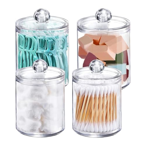 Guaber Funktionelle transparente Acryl-Kosmetik-Wattestäbchenhalter mit sicherem Deckel für Schminktisch, Arbeitsplatte, Badezimmer, Aufbewahrungsdosen Guaber Funktionelle transparente Acryl-Kosmetik-Wattestäbchenhalter mit sicherem Deckel für Schminktisch, Arbeitsplatte, Badezimmer, Aufbewahrungsdosen von Guaber
