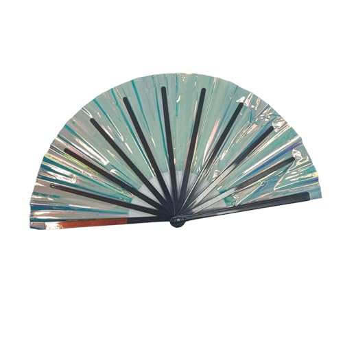 Guaber Handventilator, schillernd, Prismatikeffekt, ideal für Tanz und Dekoration, reflektierender Tanz, bunt für Bühne Guaber Handventilator, schillernd, Prismatikeffekt, ideal für Tanz und Dekoration, reflektierender Tanz, bunt für Bühne von Guaber