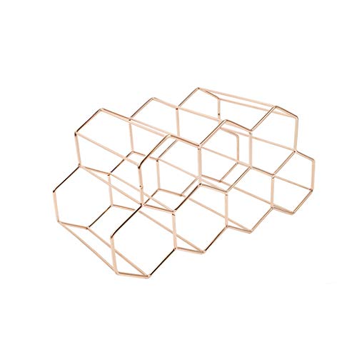 Guaber Home Geometrisches Hexagon 6 Flasche Desktop Weinregal Freistehender Arbeitsplattenflaschenhalter Für Weinstaim von Guaber