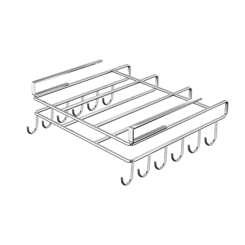 Guaber Küchenschrank Hakenleiste zum Aufhängen von Töpfen, Pfannendeckel, Edelstahl, Schneidebretthalter mit Haken, Aufbewahrungsregal, rostfrei, Schrankaufbewahrungshaken Guaber Küchenschrank Hakenleiste zum Aufhängen von Töpfen, Pfannendeckel, Edelstahl, Schneidebretthalter mit Haken, Aufbewahrungsregal, rostfrei, Schrankaufbewahrungshaken von Guaber