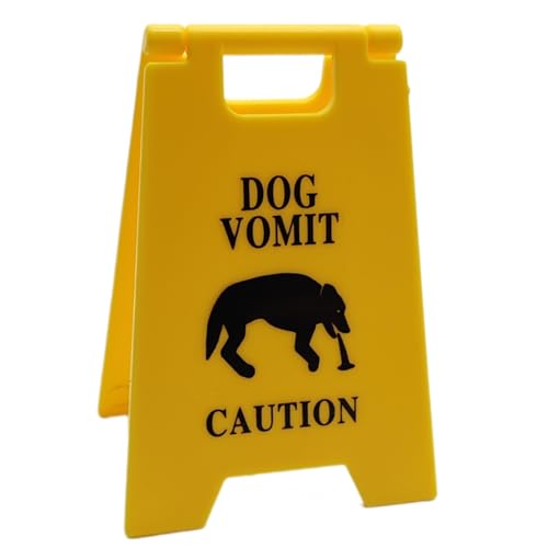 Guaber Lustiges Katzen-Warnschild mit Aufschrift "Dogs Vomit For Pet Shops Veterinarian Offices Homes Pet Waterproof Cats Dog Vomit Sign von Guaber