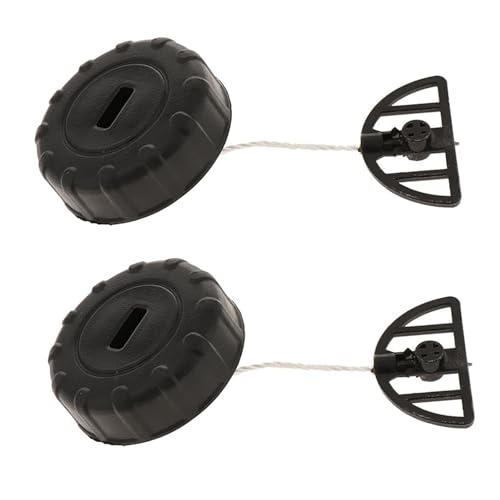 Guaber Schwarze Farbset Von 2 Kettensägen Tanks Kappenabdeckungen Für MS180 MS170 MS018 MS017 Ersatzteile Plastik Aus Black Chainsaw Oil Caps von Guaber