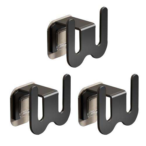 Guaber Stanzfreies Wandpantoffelregal für Badezimmer und WC, Wandablauf, Slipper, Aufbewahrungshaken, Regal, praktischer Schuhhalter, multifunktionaler Hausschuh-Organizer von Guaber