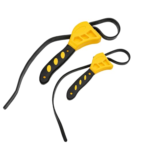 Gurtschlüssel, robuster Gummi-Band, verstellbarer Glasöffner, Wasserfilter, Sanitärwerkzeug, 2 Stück Gurtschlüssel, robuster Gummi-Band, verstellbarer Glasöffner, Wasserfilter, Sanitärwerkzeug, 2 Stück von Guaber