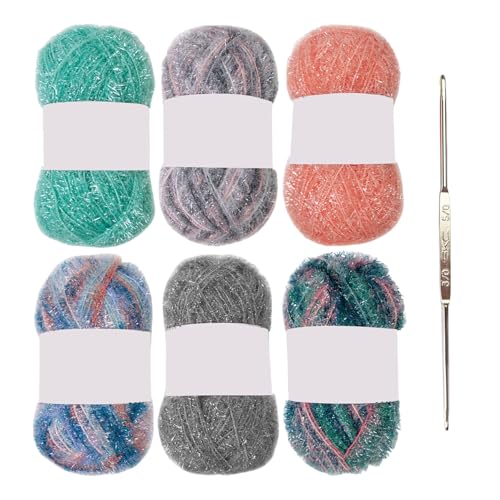 Häkelgarn für Anfänger, professionelles Polyester, je Knäuel, 50 g, 120 m, zum Stricken, Häkeln, Geschirrtücher, bunt von Guaber