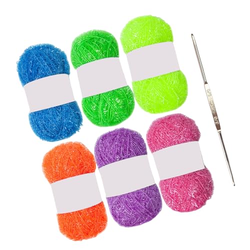 Häkelgarn für Anfänger, professionelles Polyester, je Knäuel, 50 g, 120 m, zum Stricken, Häkeln, Geschirrtücher, bunt von Guaber