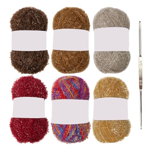 Häkelgarn für Anfänger, professionelles Polyester, je Knäuel, 50 g, 120 m, zum Stricken, Häkeln, Geschirrtücher, bunt von Guaber