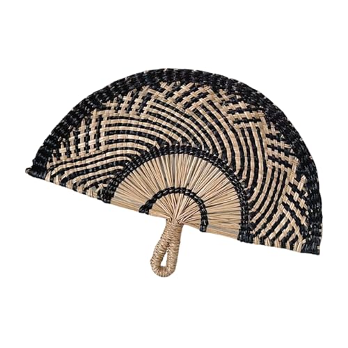 Handgewebter Strohfächer, handgefertigt, Gras, Handkühlung, erfrischend, Farbliebhaber, Wanddekoration, zusammenklappbar Handgewebter Strohfächer, handgefertigt, Gras, Handkühlung, erfrischend, Farbliebhaber, Wanddekoration, zusammenklappbar von Guaber