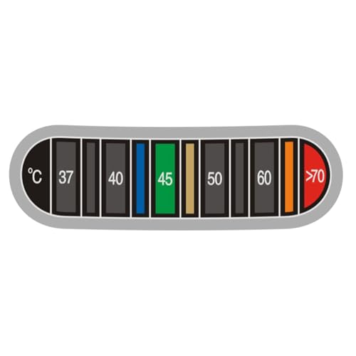 Kaffeetassen-Thermometer-Aufkleber, zeigt Temperatur in Grad an, selbstklebende Thermometer, Streifen für Testwasser genau von Guaber