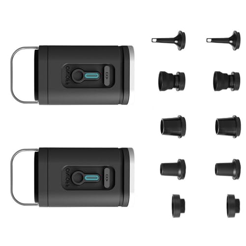 Kompakte USB Angetriebene Luftpumpen Mit 5 Düsen Gebautes LED Licht Geeignet Für Aufblasbare Bett Pool Spielzeugluftbettluft Campingausrüstung Kompakte Elektrische Luftpumpen Mit LED Licht von Guaber