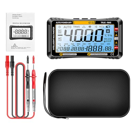 Multimeter 4000 Zählt Digitaler Multi Tester Mit Temperaturfeuchtigkeitsmessung Strom Testmesser Großer Bildschirm von Guaber