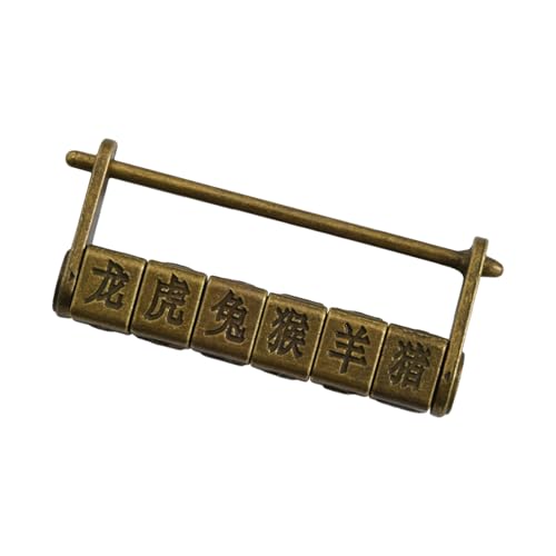 Guaber Orientalische Traditionelle Passwortschloss Mit Chinesischen Charakteren Dekorative Vorhängeschloss Für Holzschmuckschatulle Und Schränke Zinklegungsschloss Guaber Orientalische Traditionelle Passwortschloss Mit Chinesischen Charakteren Dekorative Vorhängeschloss Für Holzschmuckschatulle Und Schränke Zinklegungsschloss von Guaber