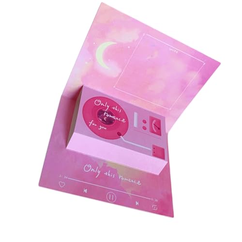 Popup-Grußkarte mit Diktiergerät für Geburtstage, Feiertage, handgefertigt, Phonograph, Segen, Valentinstag, beschreibbar von Guaber